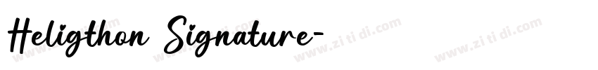 Heligthon Signature字体转换